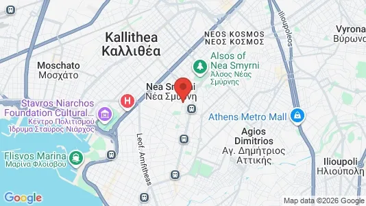 Apartments for rent i Nea Smyrni - kort over placeringen