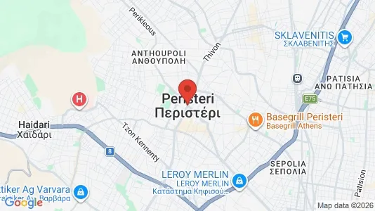 Apartments for rent i Peristeri - kort over placeringen