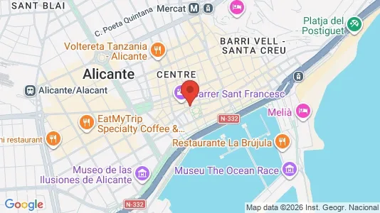 Apartments for rent i Alicante/Alacant - kort over placeringen