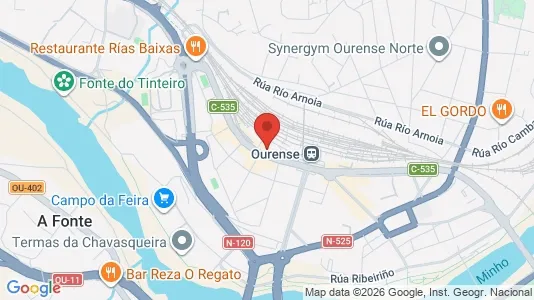 Rooms for rent i Ourense - kort over placeringen