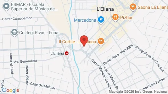 Apartments for rent i L'Eliana - kort over placeringen