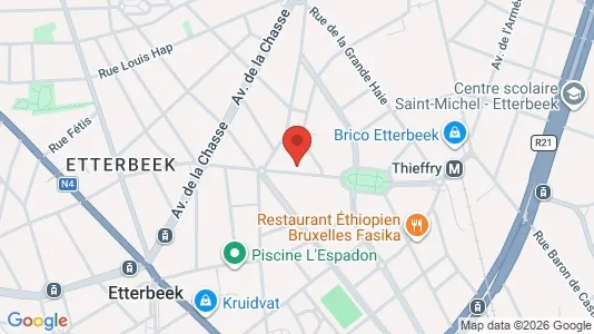Apartments for rent i Brussels Etterbeek - kort over placeringen