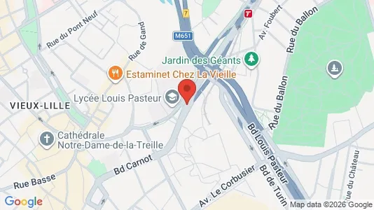 Apartments for rent i Lille - kort over placeringen