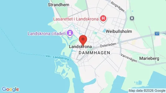 Apartments for rent i Landskrona - kort over placeringen