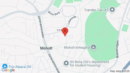 Apartments for rent i Trondheim Lerkendal - kort over placeringen