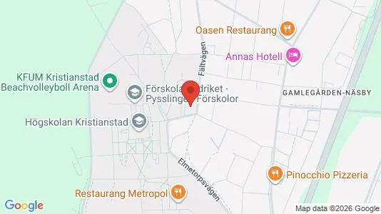 Rooms for rent i Kristianstad - kort over placeringen
