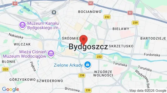 Houses for rent i Bydgoszcz - kort over placeringen