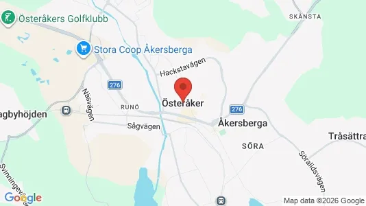 Houses for rent i Österåker - kort over placeringen