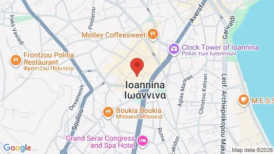 Apartments for rent i Ioannina - kort over placeringen