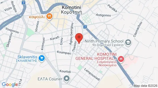 Apartments for rent i Komotini - kort over placeringen