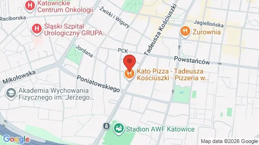Apartments for rent i Katowice - kort over placeringen