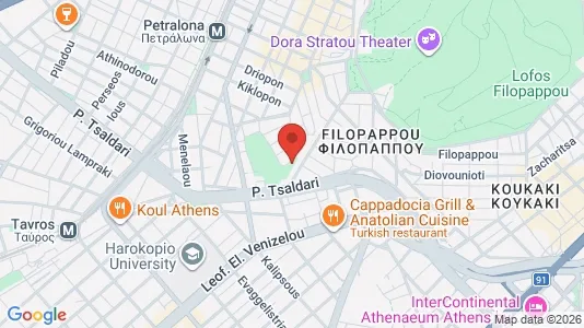 Apartments for rent i Athens Ano Petralona - kort over placeringen