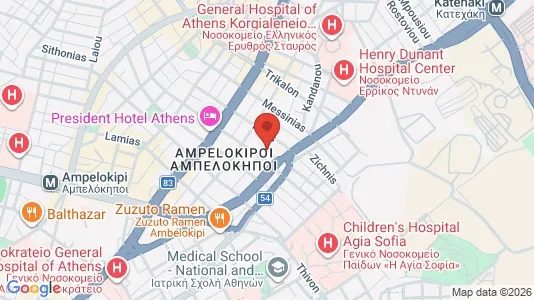 Apartments for rent i Athens Ampelokipoi - kort over placeringen
