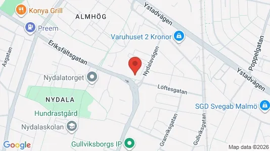 Apartments for rent i Malmö City - kort over placeringen
