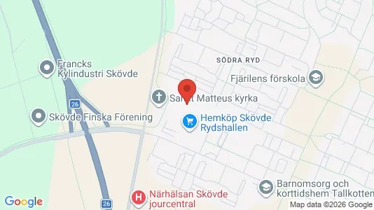 Apartments for rent i Skövde - kort over placeringen