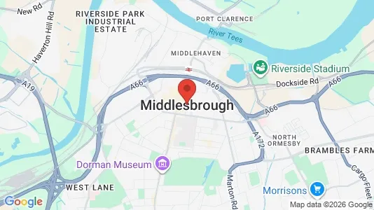 Houses for rent i Middlesbrough - Cleveland - kort over placeringen