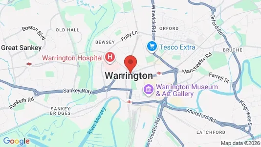 Apartments for rent i Warrington - Cheshire - kort over placeringen