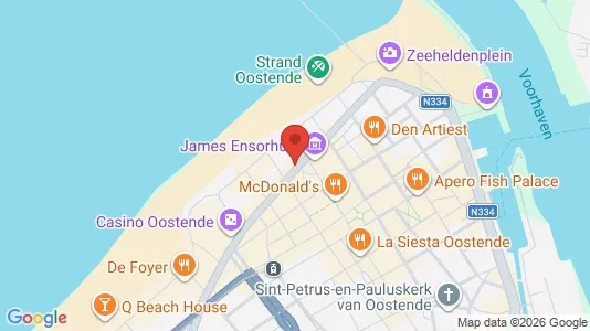Apartments for rent i Oostende - kort over placeringen