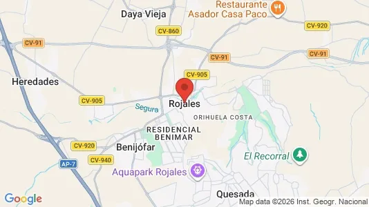 Houses for rent i Rojales - kort over placeringen