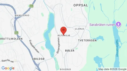 Houses for rent i Oslo Østensjø - kort over placeringen