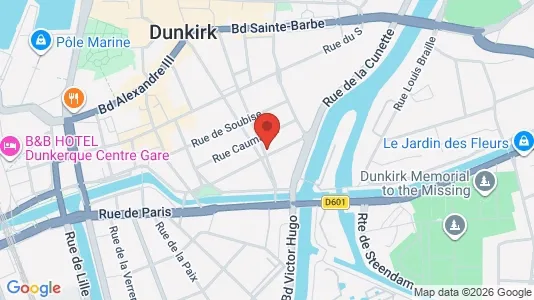 Apartments for rent i Dunkerque - kort over placeringen
