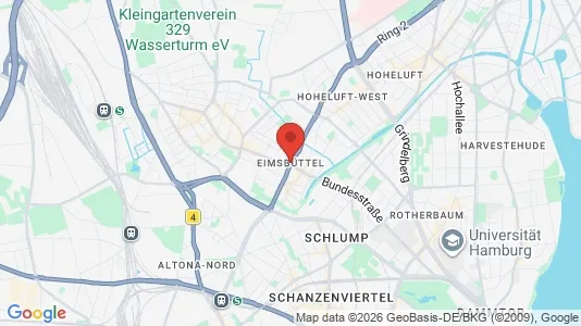 Apartments for rent i Hamburg Eimsbuttel - kort over placeringen