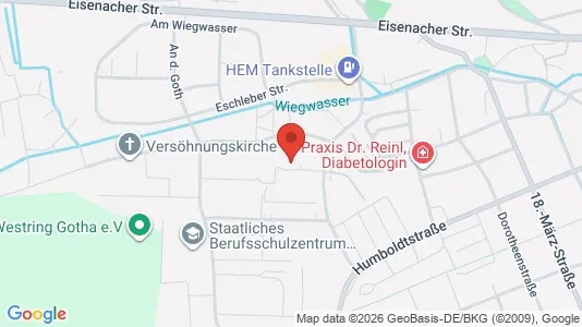 Apartments for rent i Gotha - kort over placeringen
