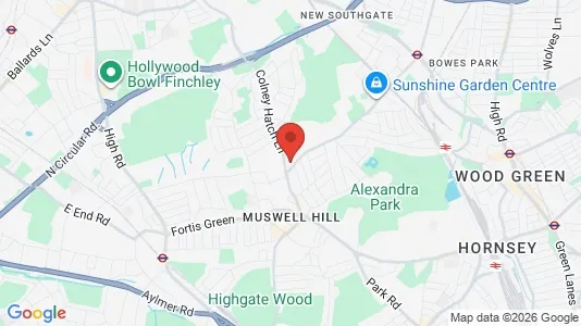 Apartments for rent i London N10 - kort over placeringen