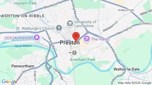 Apartments for rent i Preston - Lancashire - kort over placeringen