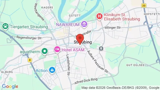 Apartments for rent i Straubing - kort over placeringen