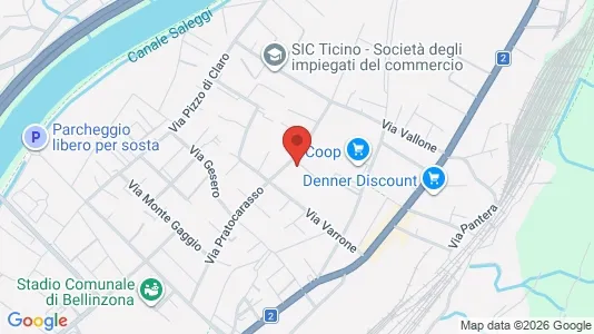 Apartments for rent i Bellinzona - kort over placeringen