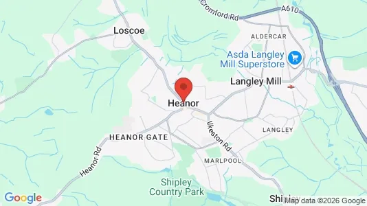 Apartments for rent i Heanor - Derbyshire - kort over placeringen