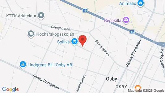Apartments for rent i Osby - kort over placeringen
