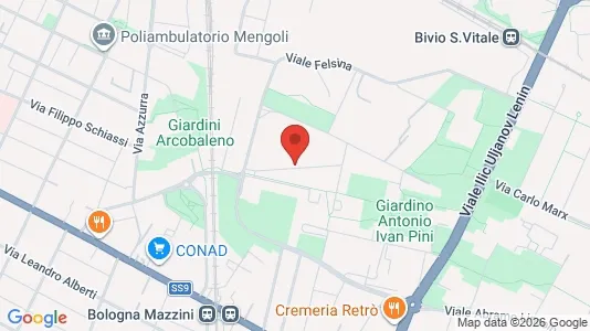 Apartments for rent i Bologna - kort over placeringen