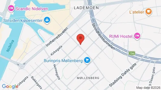 Apartments for rent i Trondheim Østbyen - kort over placeringen