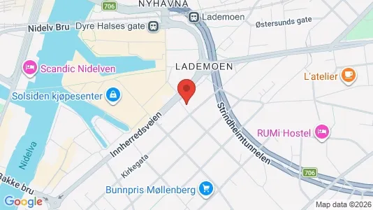 Apartments for rent i Trondheim Østbyen - kort over placeringen