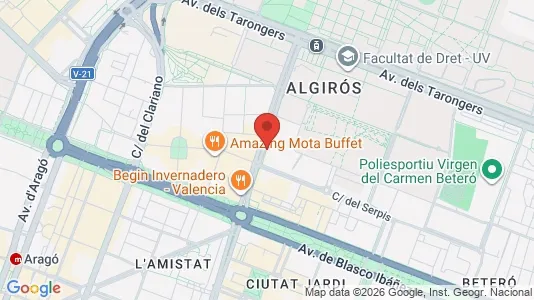 Rooms for rent i Valencia Algirós - kort over placeringen