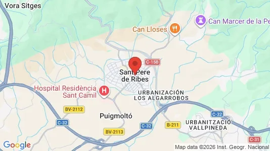 Houses for rent i Sant Pere de Ribes - kort over placeringen