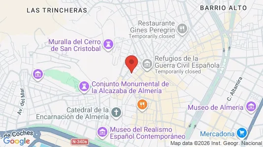 Apartments for rent i Almería - kort over placeringen