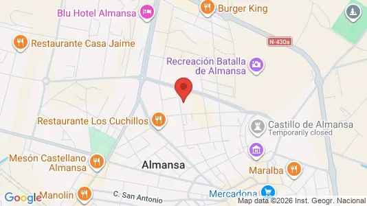 Apartments for rent i Almansa - kort over placeringen