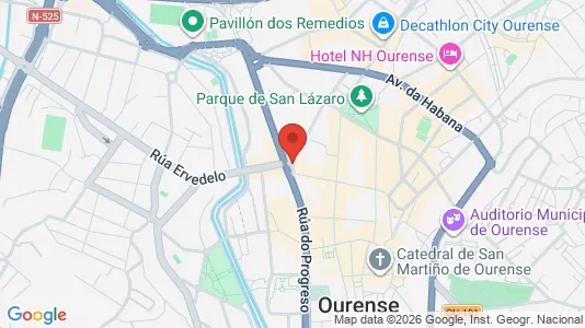Apartments for rent i Ourense - kort over placeringen