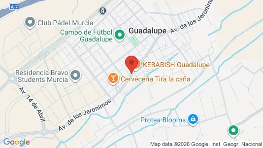 Apartments for rent i Murcia - kort over placeringen
