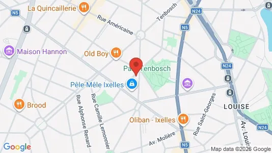 Apartments for rent i Brussels Elsene - kort over placeringen