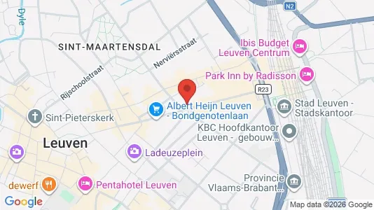 Apartments for rent i Leuven - kort over placeringen