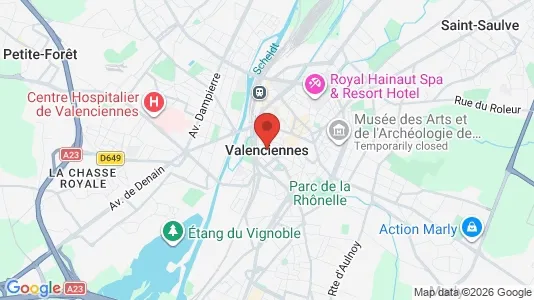 Apartments for rent i Valenciennes - kort over placeringen