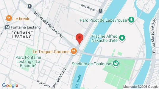Apartments for rent i Toulouse - kort over placeringen