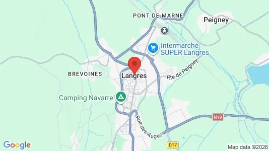Apartments for rent i Langres - kort over placeringen