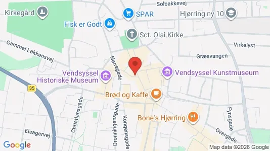 Apartments for rent i Hjørring - kort over placeringen