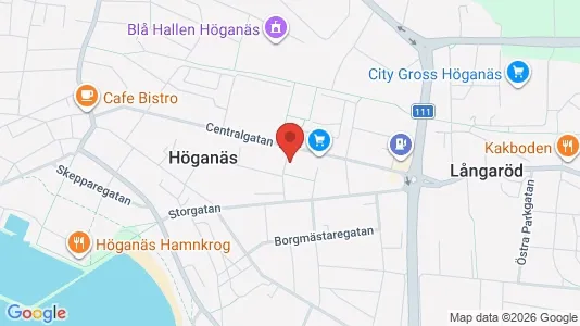 Apartments for rent i Höganäs - kort over placeringen