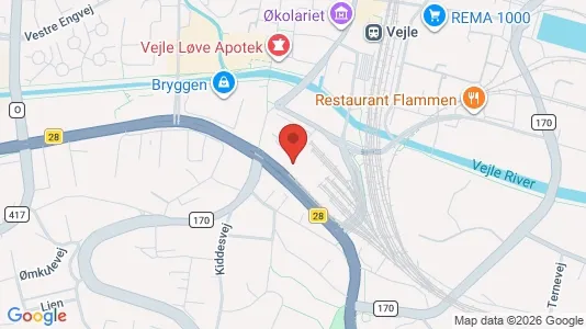 Apartments for rent i Vejle Center - kort over placeringen